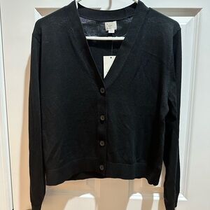 NEW a new day Classic Black Cardigan sz. Small